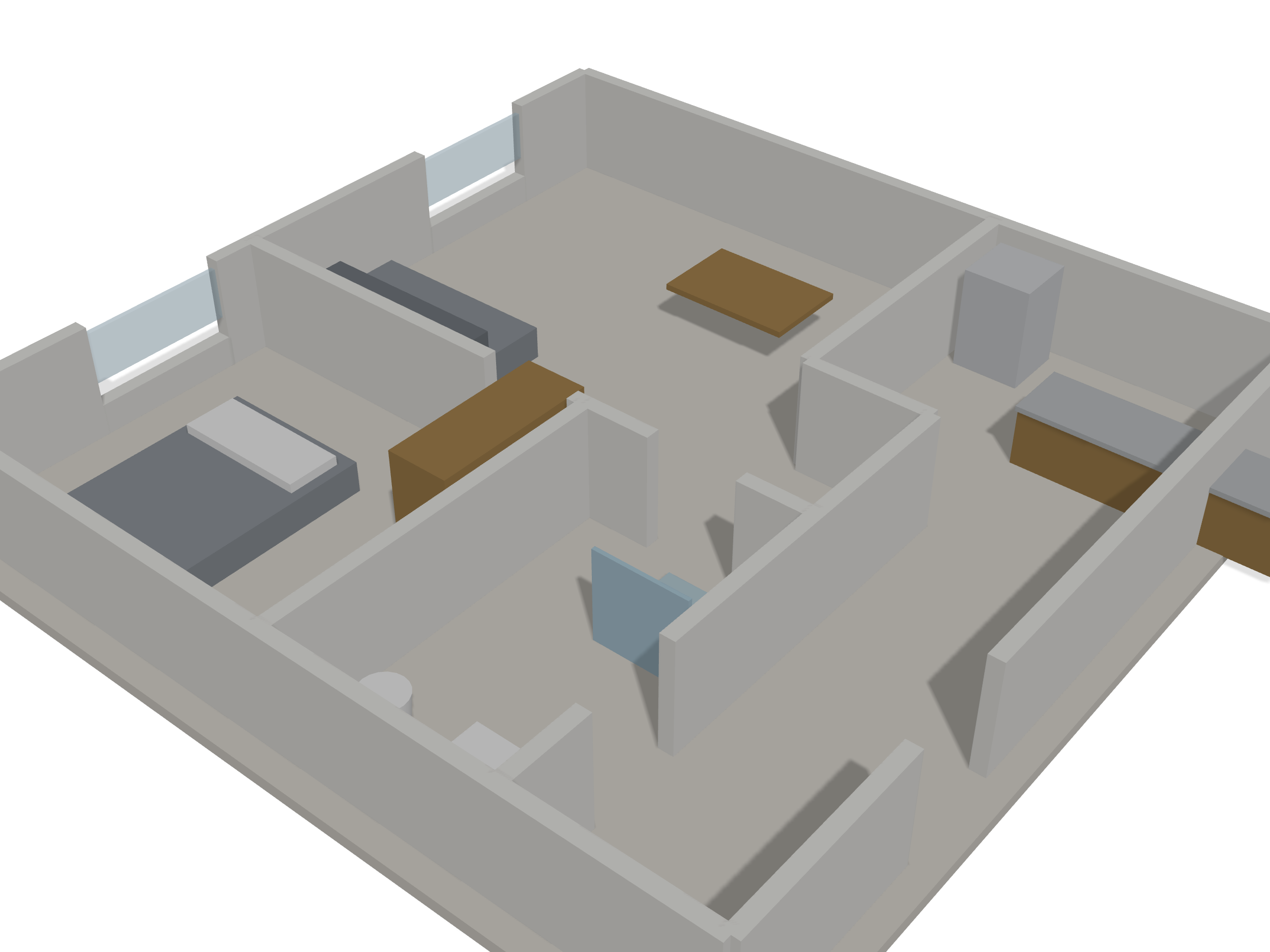 Plano 3D de un apartamento